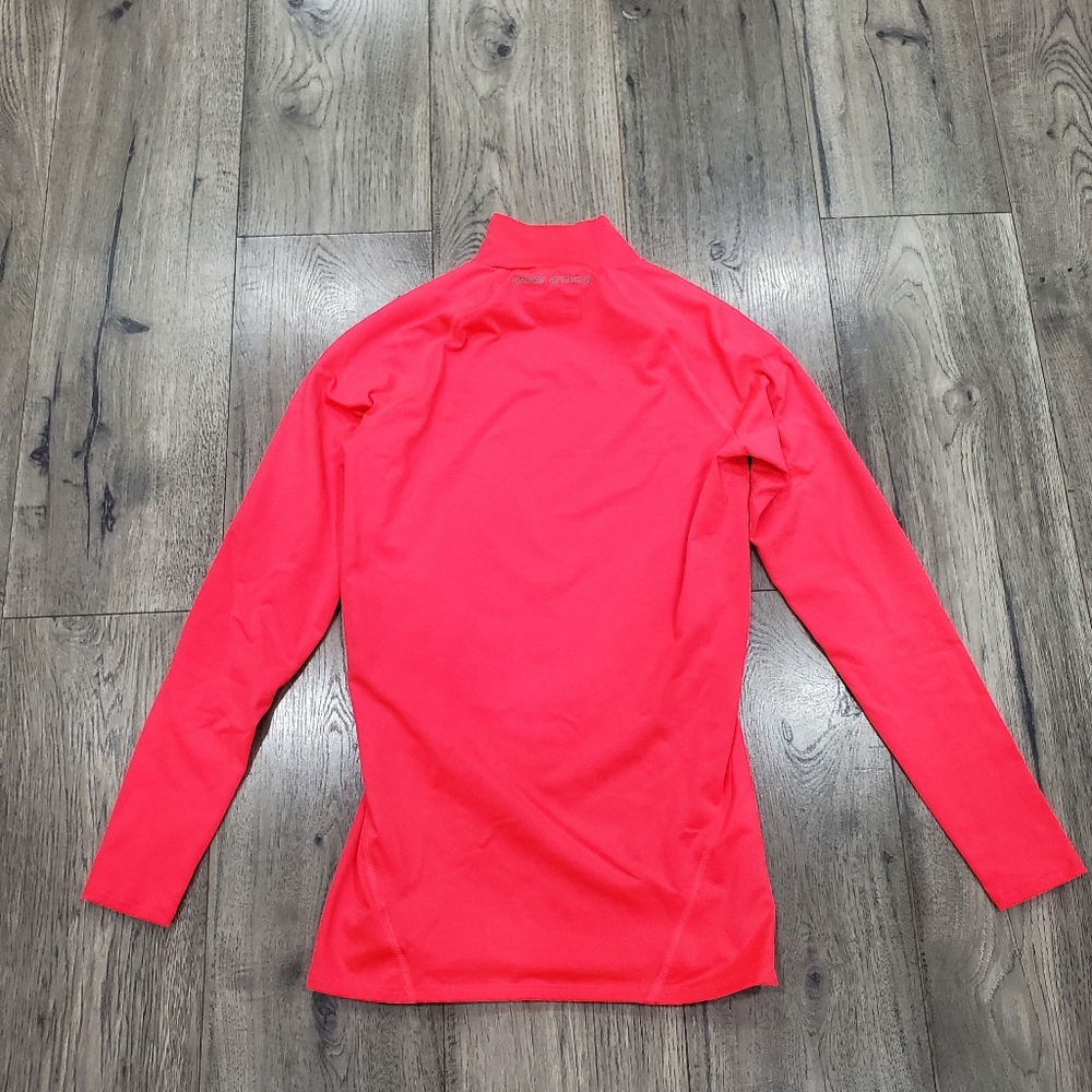 Under Armour | Bright Pink Fitted Cold Gear Pullover Long Sleeve Activewear - Picture 5 of 6
